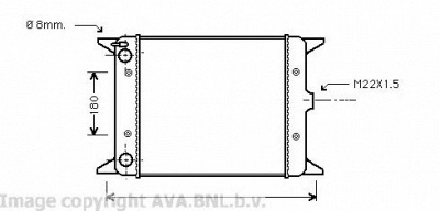 AVA QUALITY COOLING vw2012 -  Радиатор, охлаждение двигателя